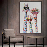 Cartoon Giraffes Contemporary Abstract Wall Art Puzzle, Ready-to-Hang Wall Decoration for Home and Office, Gift for Housewarming In Australia - Darrahopens