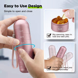 Metal Moisture Proof Weekly Pill Organizer Travel Hiking 7 Day Pill Box Case Waterproof and Large Compartment to Hold Pills