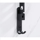 Wall-Mounted, Space Aluminum Surface polishing Treatment, Base 90° Folding Clothes Hook, with Rocker Bracket, Used in Laundry