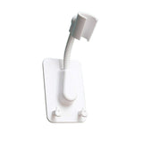 Shower Bracket, Relocatable Handheld Showerhead Holder, 360 Degrees Rotatable Double Hook Punch-Free Wall-Mount Shower White