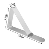 Stainless Steel Holder for Home Restaurant Banquet Outdoor Picnic Table Cloth Fixing, Silver Tone 4 Pcs