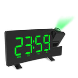 Projection Alarm Clocks for Bedrooms with Radio, USB Charging Port, Auto Dimmer,  Dual Alarm Clock for Heavy( Color : Green Text ) In Australia - Darrahopens
