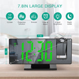 Projection Alarm Clock, LED Electronic Alarm Clock,Mirror Desk Alarm Clock with Temperature, Adjustable Brightness In Australia - Darrahopens