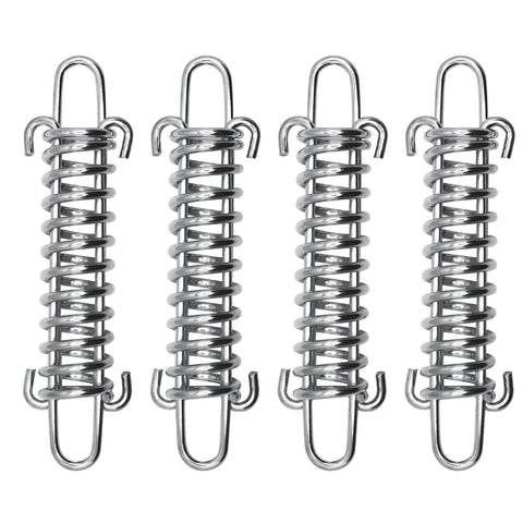 Dog Leash Shock Absorbing Spring - 4 Pcs Dog Tie Out Shock Buffer Spring For Training Sun Shade Spring Heavy Duty Steel Tent Rope