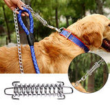 Dog Leash Shock Absorbing Spring - 4 Pcs Dog Tie Out Shock Buffer Spring For Training Sun Shade Spring Heavy Duty Steel Tent Rope