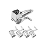 Rotary Cheese Grater with 4 Interchangeable Drum Blades, Stainless Steel Cheese Grater with Handle for Nuts, Parmesan, Cheese In Australia - Darrahopens