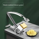 Rotary Cheese Grater with 4 Interchangeable Drum Blades, Stainless Steel Cheese Grater with Handle for Nuts, Parmesan, Cheese In Australia - Darrahopens