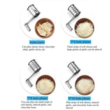 Rotary Cheese Grater with 4 Interchangeable Drum Blades, Stainless Steel Cheese Grater with Handle for Nuts, Parmesan, Cheese In Australia - Darrahopens