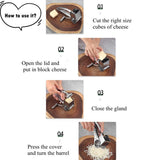 Rotary Cheese Grater with 4 Interchangeable Drum Blades, Stainless Steel Cheese Grater with Handle for Nuts, Parmesan, Cheese