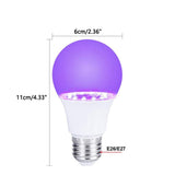 7W LED Bulb with E27 Base,  Wavelength, Energy Saving Long Life LED Bulb, Transparent Cover LED Bulb for Party 2 pes