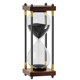 Hourglass Timer,60 Minute Hourglass,Hourglass Sand Timer,Black Wooden Hourglass,for Home,Dinning Room,Office Decor Black Sand In Australia - Darrahopens