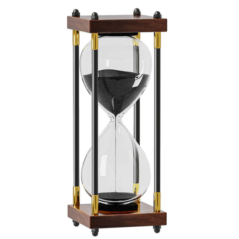Hourglass Timer,60 Minute Hourglass,Hourglass Sand Timer,Black Wooden Hourglass,for Home,Dinning Room,Office Decor Black Sand In Australia - Darrahopens