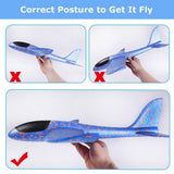 Airplane Toys, Flight Mode Glider, Flying Toy for Kids, Birthday Gifts for Year Old Boys Girls, Outdoor Sport Toys Party