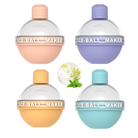 4 Pack Ice Ball Maker, Whiskey Ice Mold, Silicone Ice Cube Tray, 2.5 Inches Sphere Ice Mold for Whiskey and Cocktails In Australia - Darrahopens