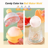 4 Pack Ice Ball Maker, Whiskey Ice Mold, Silicone Ice Cube Tray, 2.5 Inches Sphere Ice Mold for Whiskey and Cocktails