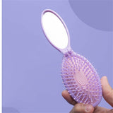 Two-in-one Household Folding Comb Air Cushion Comb Portable Mirror Comb Portable Small Mirror (10CM) In Australia - Darrahopens