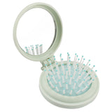 Mini Brush with Mirror - Green Travel Folding Hair Brush for Purse, Wet Brush for Women not taking up space and convenient In Australia - Darrahopens