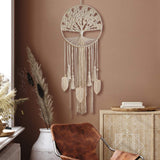Wall Hanging Large Dreamcatcher Woven Boho Dream Catchers for Home Bedroom Nursery Wedding Decor (Feather)