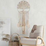 Wall Hanging Large Dreamcatcher Woven Boho Dream Catchers for Home Bedroom Nursery Wedding Decor (Feather)