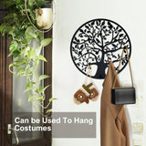 Cute Key Holder Wall Mount, Tree of Life Hummingbird Metal Wall Art Decor Gifts, for Entryway, Front Door, Hallway, Kitche
