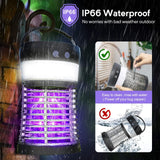 Electric Solar Mosquito Killer for Indoor & Outdoor, High Powered Pest Control Waterproof UV Mosquito Zapper,Rechargeable Insect