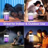 Electric Solar Mosquito Killer for Indoor & Outdoor, High Powered Pest Control Waterproof UV Mosquito Zapper,Rechargeable Insect