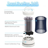 Indoor Outdoor Portable Mosquito Zapper,Electric Bug Killer with USB Mosquito Trap Mosquito Killer for Home Yard Camping(White) In Australia - Darrahopens