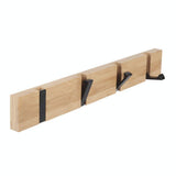 Wooden Coat Hooks Coat Rack Wall Mounted, Modern Coat Rack, Space-Saving Coat Hook with 4 Standard Retractable Hooks Hat Coat In Australia - Darrahopens