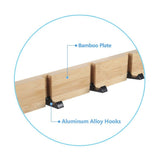 Wooden Coat Hooks Coat Rack Wall Mounted, Modern Coat Rack, Space-Saving Coat Hook with 4 Standard Retractable Hooks Hat Coat