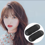 6 Pcs Sponge Volume Hair Bases with Inserts, Hair Clips, Fluffy Cushions and Bump It Up Pieces for Women and Girls - Black