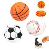 4  Pack 3.5 " Squeak Latex Puppy Dog Toy Ball Sports Balls Sets Fetch Interactive Toy for Small Dogs