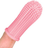Pet Silicone Toothbrush Pet Oral Cleaning Dog Finger Toothbrush Preventing Calculus Bad Breath Care 2 pes