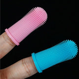 Pet Silicone Toothbrush Pet Oral Cleaning Dog Finger Toothbrush Preventing Calculus Bad Breath Care 2 pes
