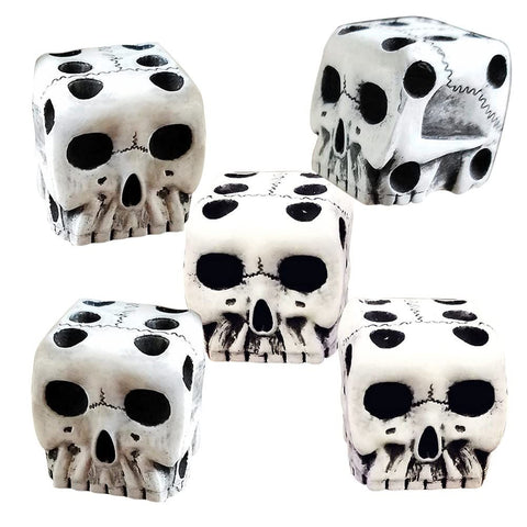 5Pcs Halloween White Skeleton Dice Decorative Mini Skeleton Face Gaming Dice for Club Pub Halloween Party In Australia - Darrahopens