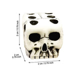 5Pcs Halloween White Skeleton Dice Decorative Mini Skeleton Face Gaming Dice for Club Pub Halloween Party