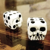 5Pcs Halloween White Skeleton Dice Decorative Mini Skeleton Face Gaming Dice for Club Pub Halloween Party