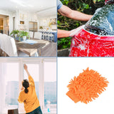 Microfiber Chenille Wash Mitt - Double Side Reusable Gloves for Cleaning, Scratch-Free, Apply to Car Cleaning, Kitchen