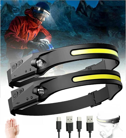 Mechanic Headlamp, Weatherproof, Lightweight Head Lights Flashlight for Hard Hat, Camping, Running, Hiking