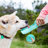 350ml/11.84 oz, Portable Leak-Proof Pet Water Bottle, Foldable, for Cats, Dogs and Small Animals, Outdoor Activities (Blue)