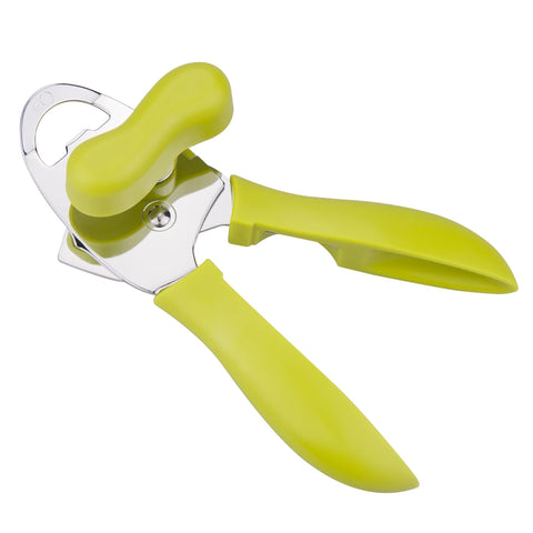 4-in-1 Stainless Steel Can Opener, Hand-Held Can Opener, Multifunctional, Sharp Blade, Labor-saving Handle, Easy To Grasp  Green