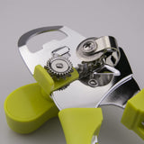 4-in-1 Stainless Steel Can Opener, Hand-Held Can Opener, Multifunctional, Sharp Blade, Labor-saving Handle, Easy To Grasp  Green