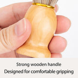 Men's Shave Brush - Premium Quality Shaving Brush with Wooden Handle dense, and durable, providing a comfortable and close shave. In Australia - Darrahopens