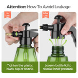 Fine Mist Spray Bottle Plastic Green 1.5L, Hand Held Pressure Plant Mister with Top Pump, Empty Water Sprayer Watering Can with In Australia - Darrahopens