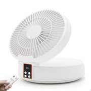 Desktop Fan with Remote, Portable Rechargeable LED Light Fan Air Cooler Mini Desk USB Fan with  Quiet Operation, ( Color : White ) In Australia - Darrahopens