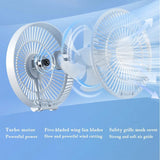 Desktop Fan with Remote, Portable Rechargeable LED Light Fan Air Cooler Mini Desk USB Fan with  Quiet Operation, ( Color : White )
