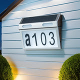 Solar House Numbers for Outside, Metal Waterproof Solar Address Sign Plaque Lights Outdoor LED Illuminated for Outside House Yard In Australia - Darrahopens