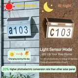 Solar House Numbers for Outside, Metal Waterproof Solar Address Sign Plaque Lights Outdoor LED Illuminated for Outside House Yard In Australia - Darrahopens