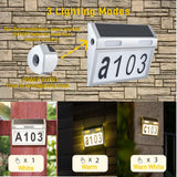 Solar House Numbers for Outside, Metal Waterproof Solar Address Sign Plaque Lights Outdoor LED Illuminated for Outside House Yard In Australia - Darrahopens