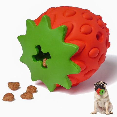 Dog Puzzle Toys, Rubber Dog Chew Toys,Treat Food Dispensing Dog Toys for Teeth Cleaning, Dog Ball Toy, Interactive Dog Enrichment