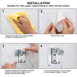Shower Head Holder Strong Adhesive Shower Head Wall Mounting Bracket Adjustable Shower Wand Holder Hanger Hooks No Drill Need In Australia - Darrahopens